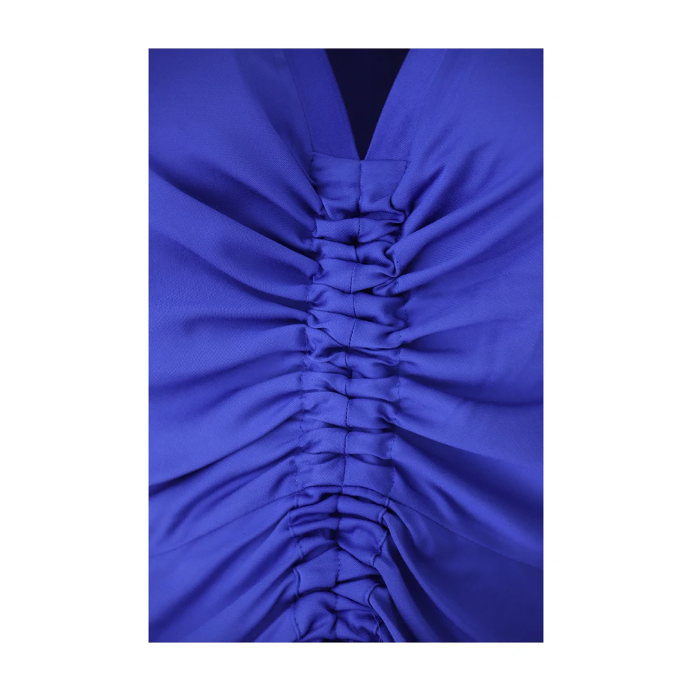 Karl Lagerfeld Blauwe Gerimpelde Maxi Jurk Blue Dames
