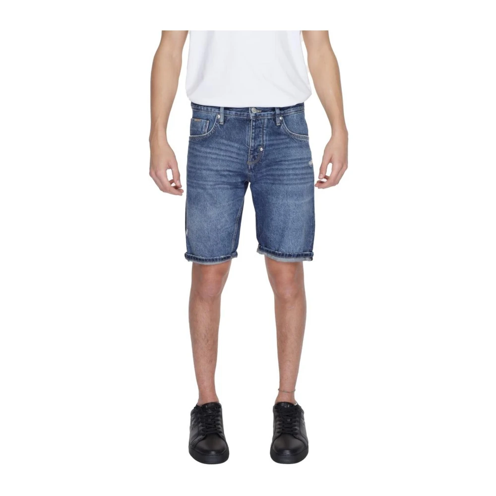 Antony Morato Katoenen Bermuda Shorts Collectie Lente Zomer Blue Heren