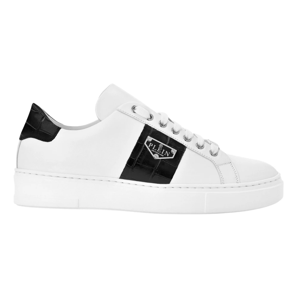 Philipp Plein Nappa Leather Lo-Top Sneakers Triangle unisex Schoenen Wit