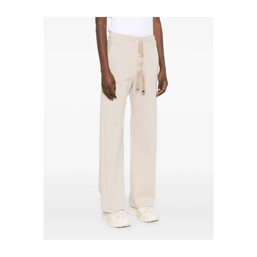 Max Mara Beige Bali Broek Hoge Stilistische Inhoud Beige Dames