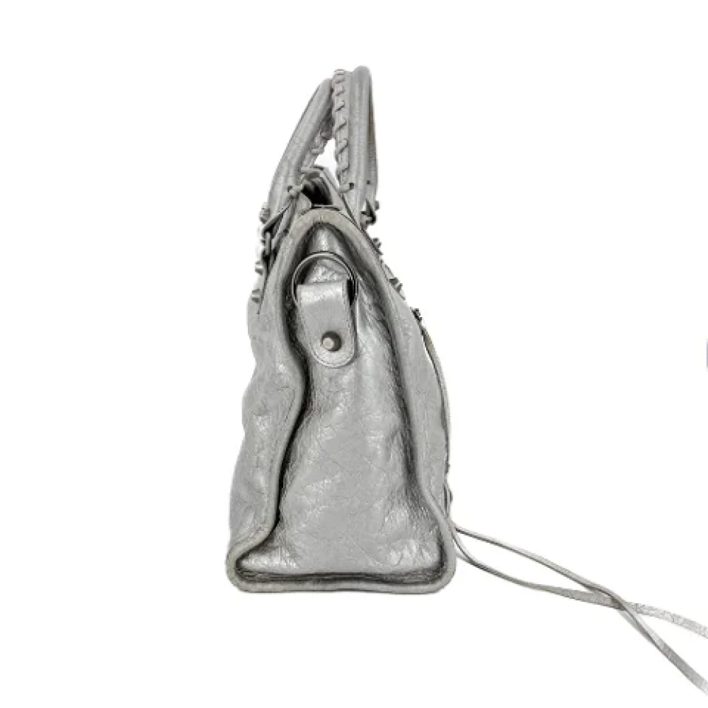 Balenciaga Vintage Pre-owned Leather handbags Gray Dames
