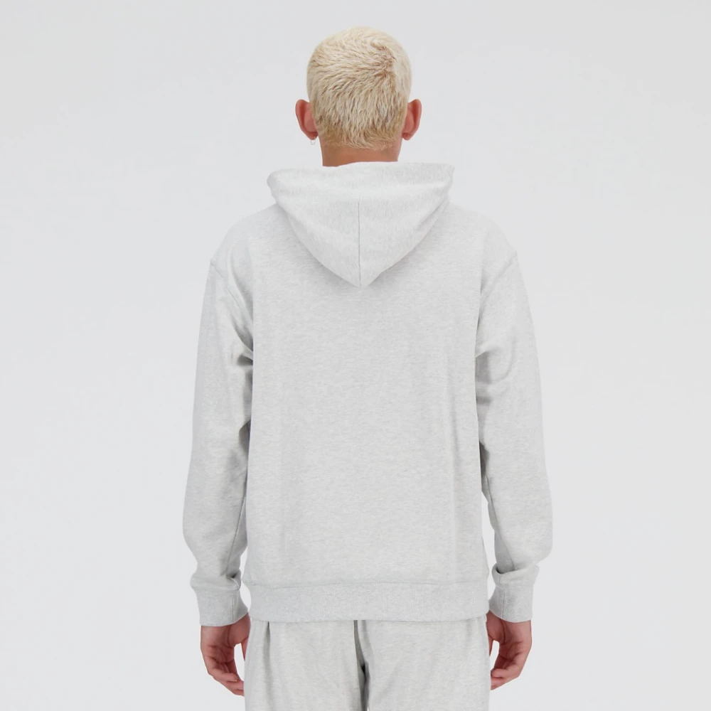 New Balance Athletics French Terry Hoodie Gray Heren