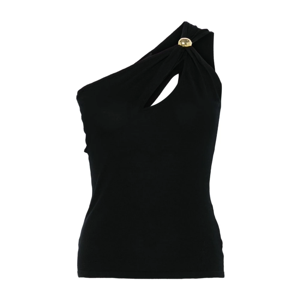 Svart Tank Top med Cut-Out Detalj