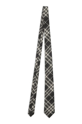 black-check-silk-tie