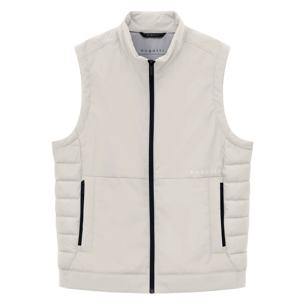 Bugatti Mannelijk Beige Jassen Heren, 3XL, Polyester, Vest Met Opstaande Kraag