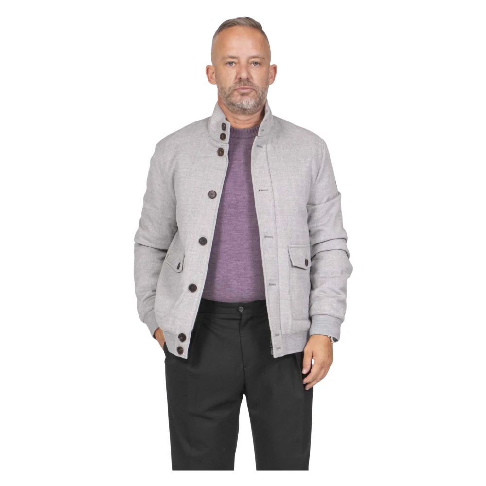 Duno Men's Gray Prato Bomber - Light Jackets - L - Jackets