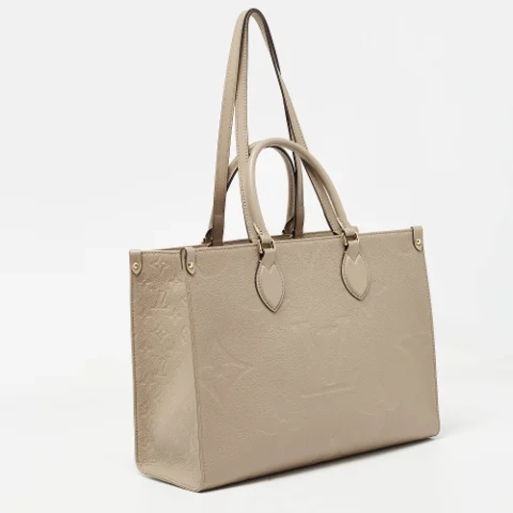 Louis Vuitton Vintage Pre-owned Leather totes Beige Dames