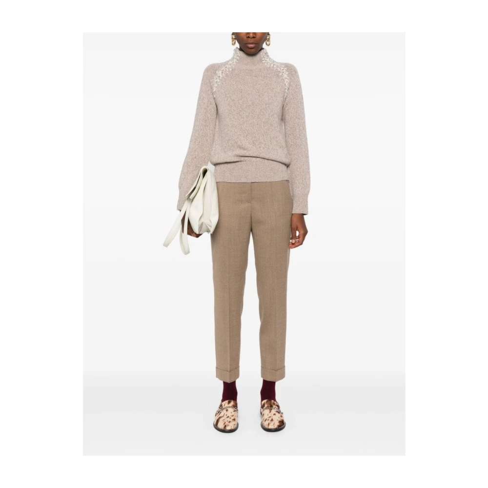 Ermanno Scervino Beige Sweater Aw24 Wol Kasjmier Beige Dames