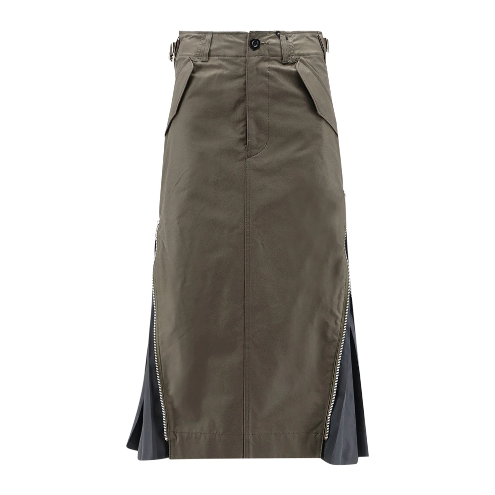 Sacai Donna Verde Gonne, M, New,
