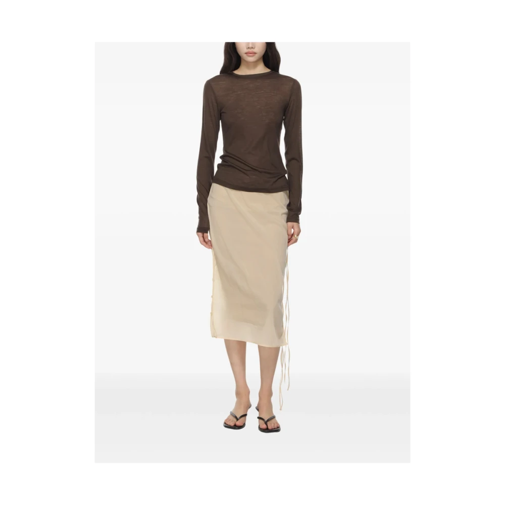 LOW Classic Beige Side Tie Rok Beige Dames