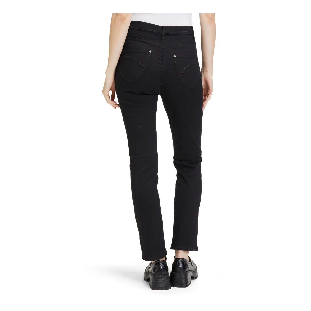 Betty Barclay Hoge taille stretch broek Black Dames