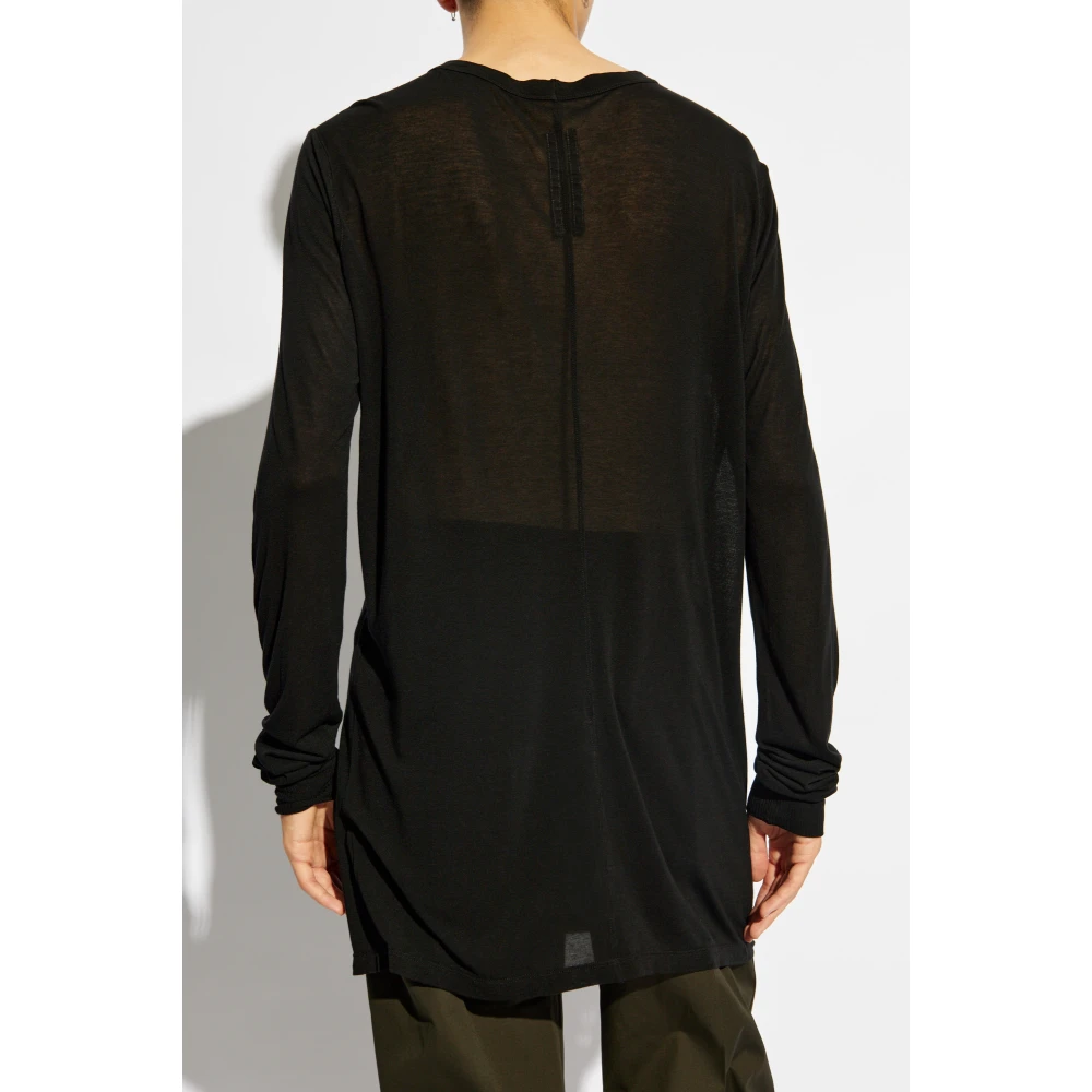 Rick Owens T-shirt Level LS T Black Heren