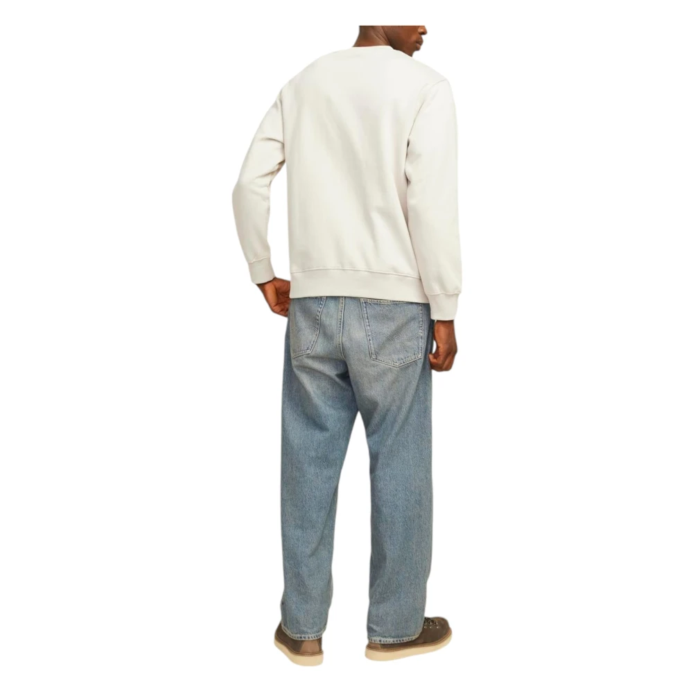 jack & jones Beige Sweatshirt Lange Mouwen Herfst Winter Beige Heren