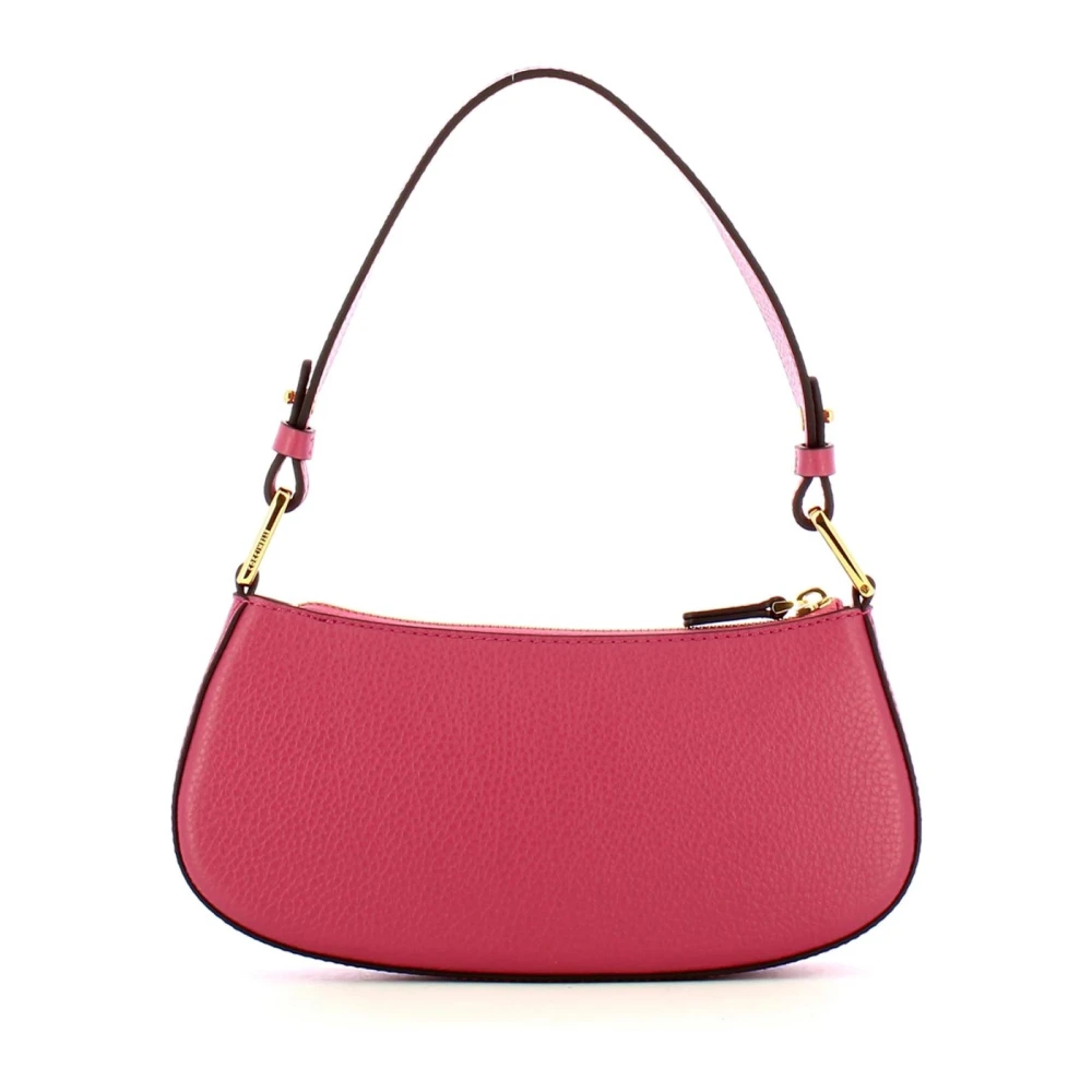 Coccinelle Omzetbare Leren Schoudertas Pink Dames