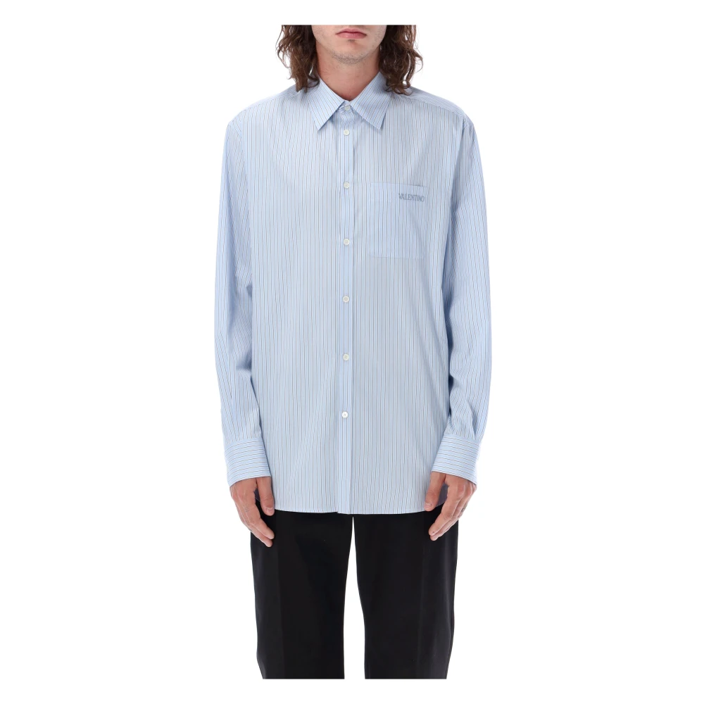 Valentino Garavani Herenkleding Overhemden Wit blauw Aw23 White Heren