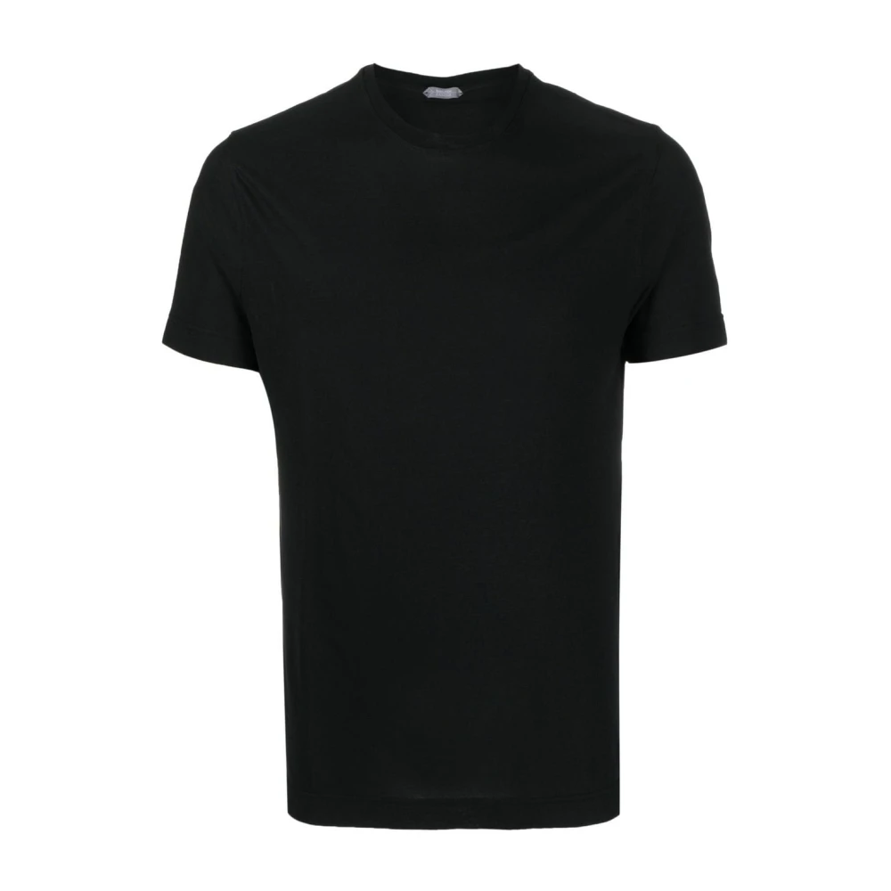 Zanone Klassiek T-shirt voor mannen Black Heren