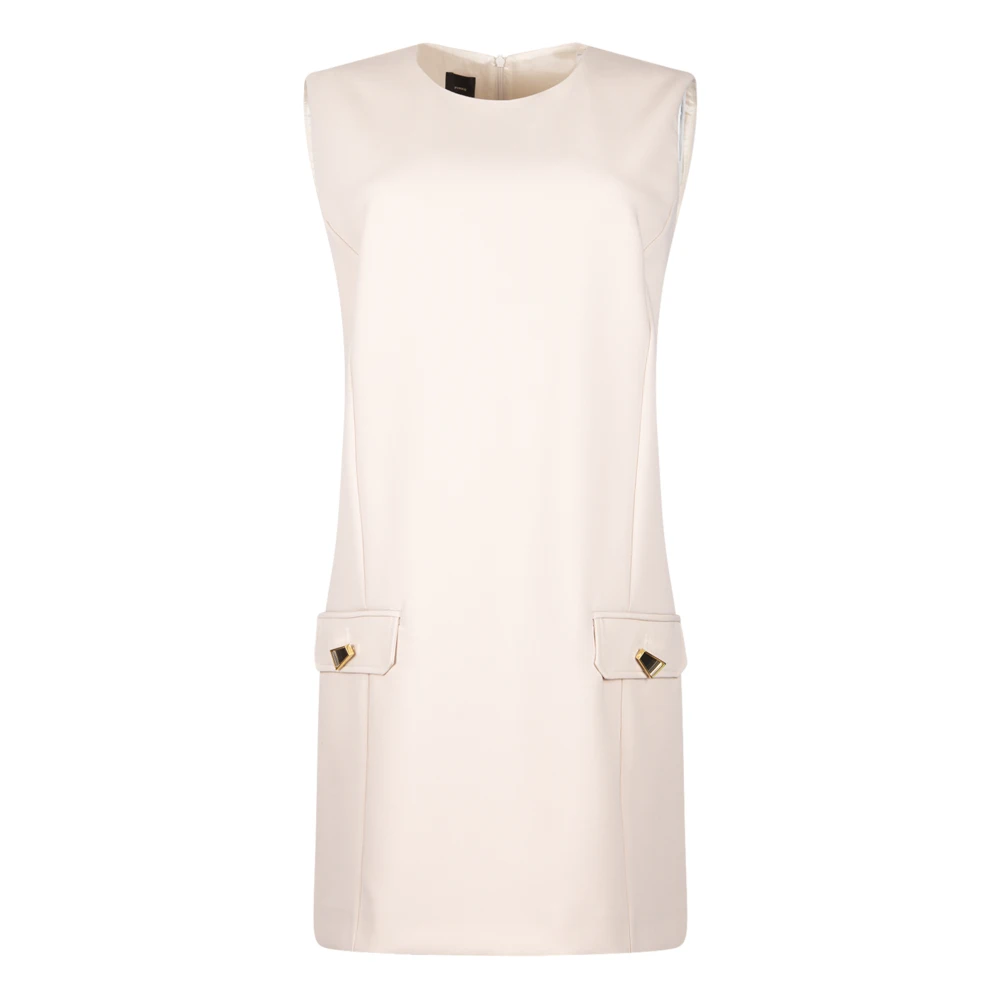 pinko Mouwloze Day Mini Jurk met Metalen Knopen Pink Dames