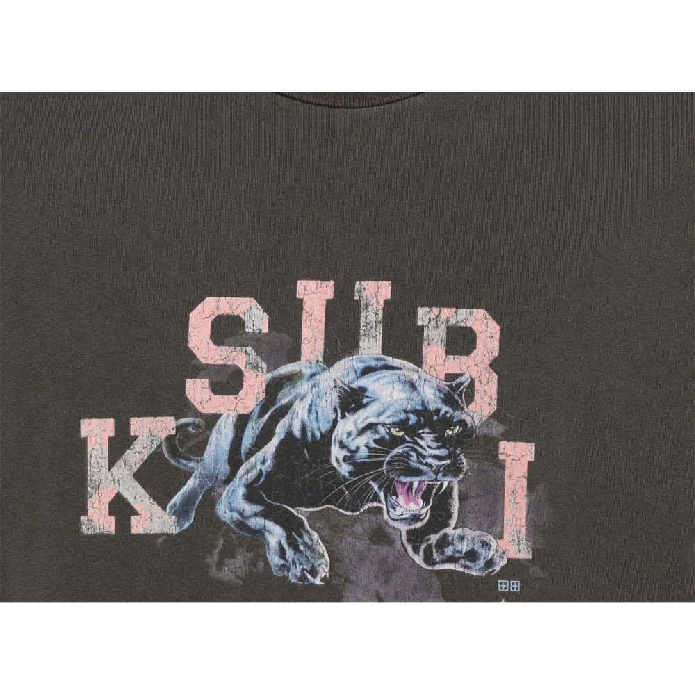 Ksubi Zwart T-shirt met Panther Print Black Heren
