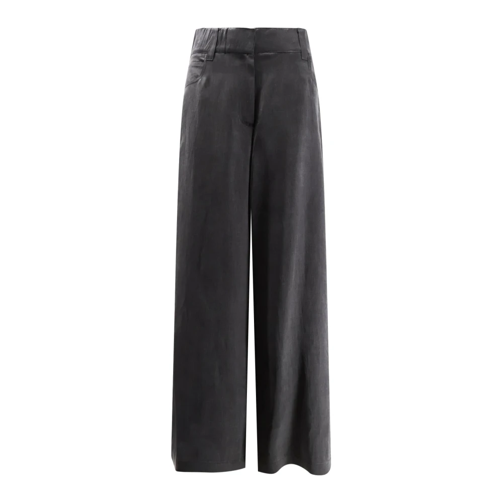 Alysi Black Wide Trousers, Female, Xs, Wide Trousers