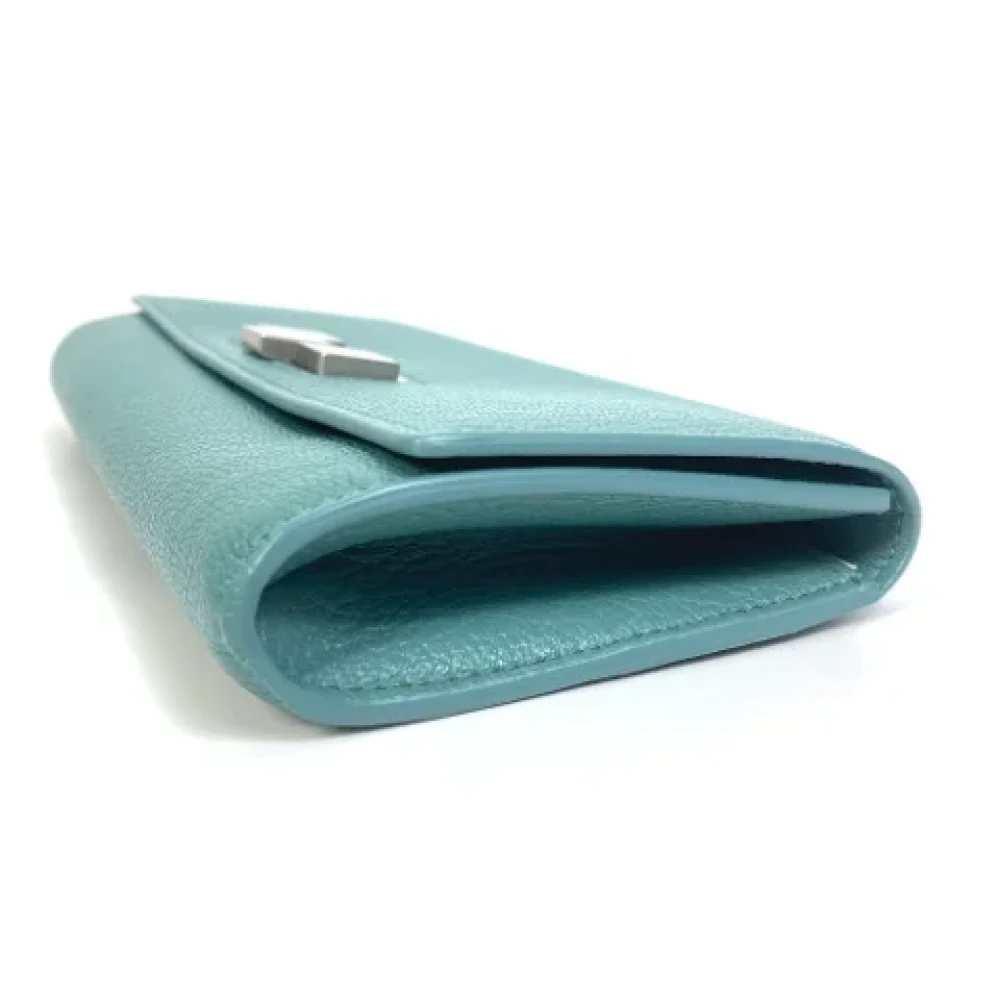 Bottega Veneta Vintage Pre-owned Leather wallets Blue Dames