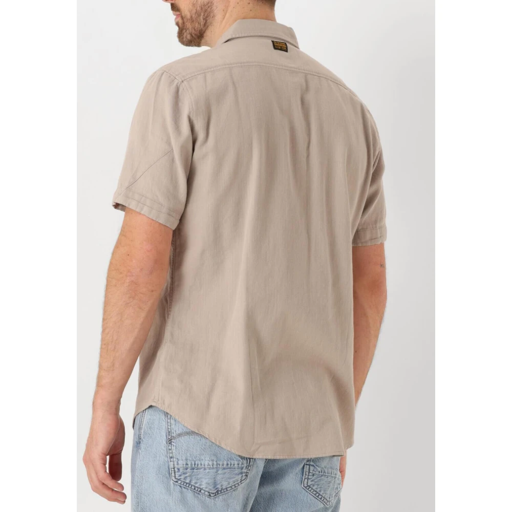 G-Star Casual Marine Slim Shirt voor Heren Beige Heren