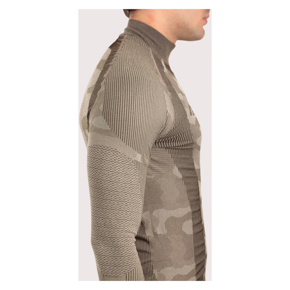 Misbhv Camo Lange Mouw Sport Tee Beige Heren
