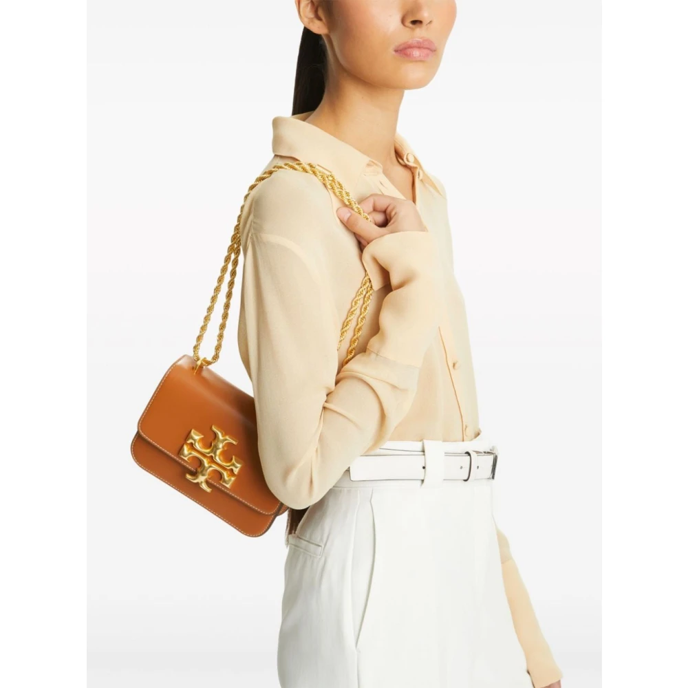 TORY BURCH Bruin Leren Ketting Schoudertas Brown Dames