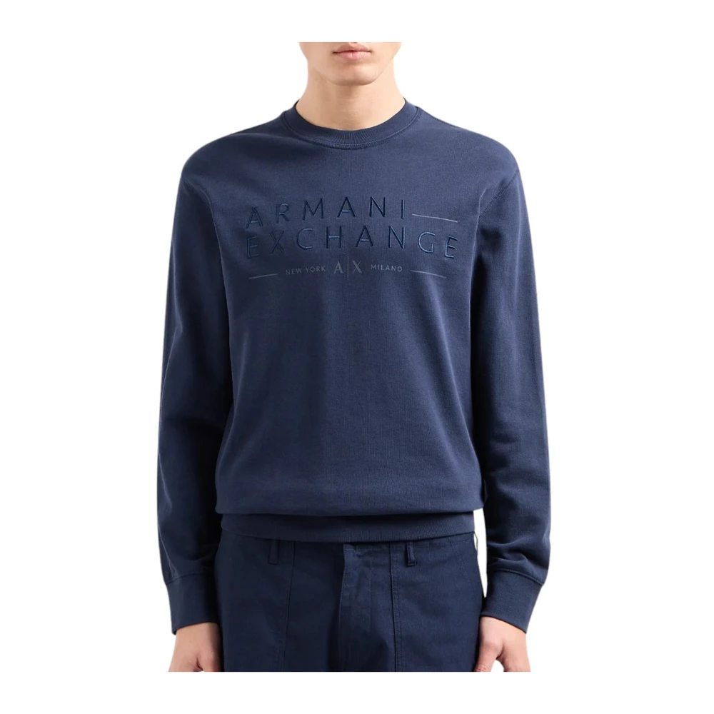 Armani Exchange Navy Blaze 3Dzmjp Zjy9Z Sweatshirt Blue Heren