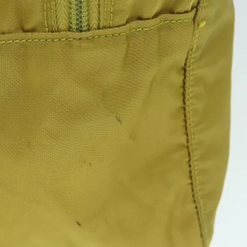 Prada Vintage Pre-owned Nylon handbags Yellow Dames