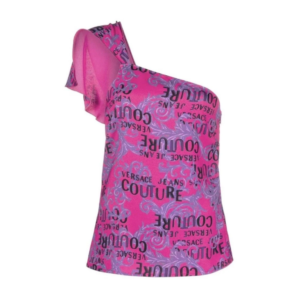 Versace Jeans Couture Women's Purple Sleeveless Tops, S, Basic Tops 74Ham240ns228406
