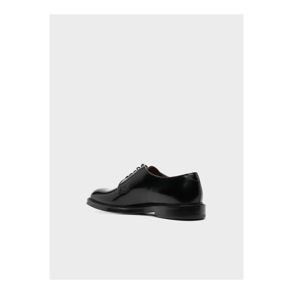 Doucal's Satinleren Derby Schoen Black Heren