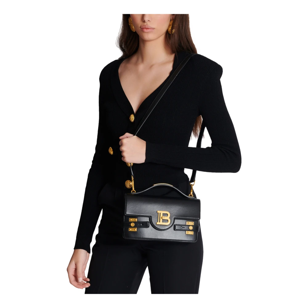 Balmain Gladleren B-Buzz 24 tas Black Dames