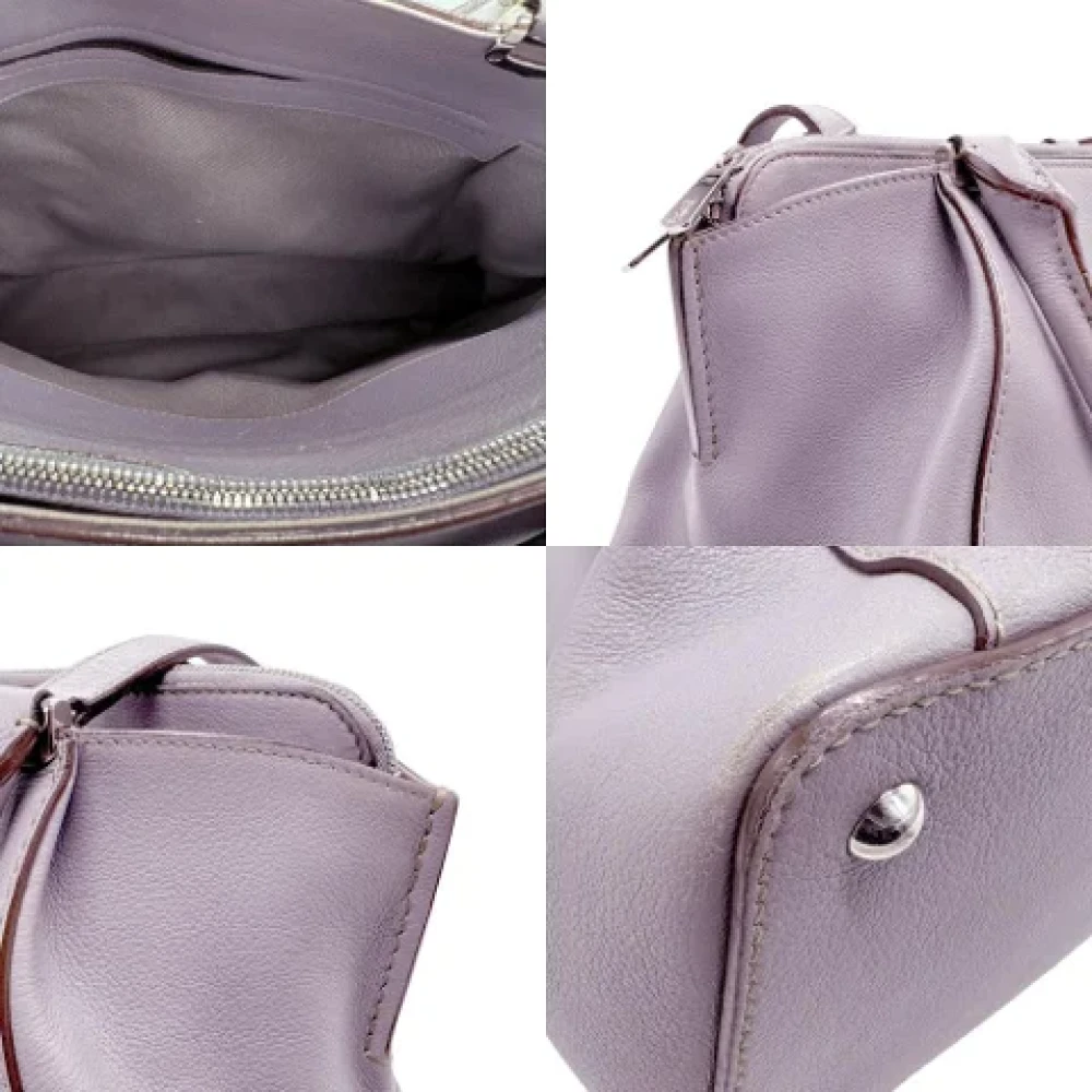 Cartier Vintage Pre-owned Leather handbags Purple Dames