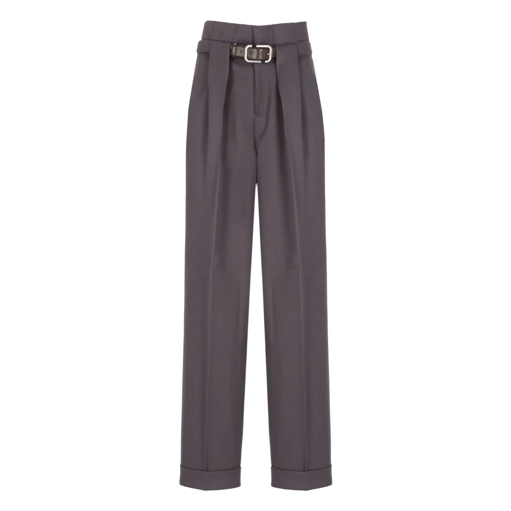 The Attico , Wide Trousers, Female, Purple, S, High-Waisted Trousers