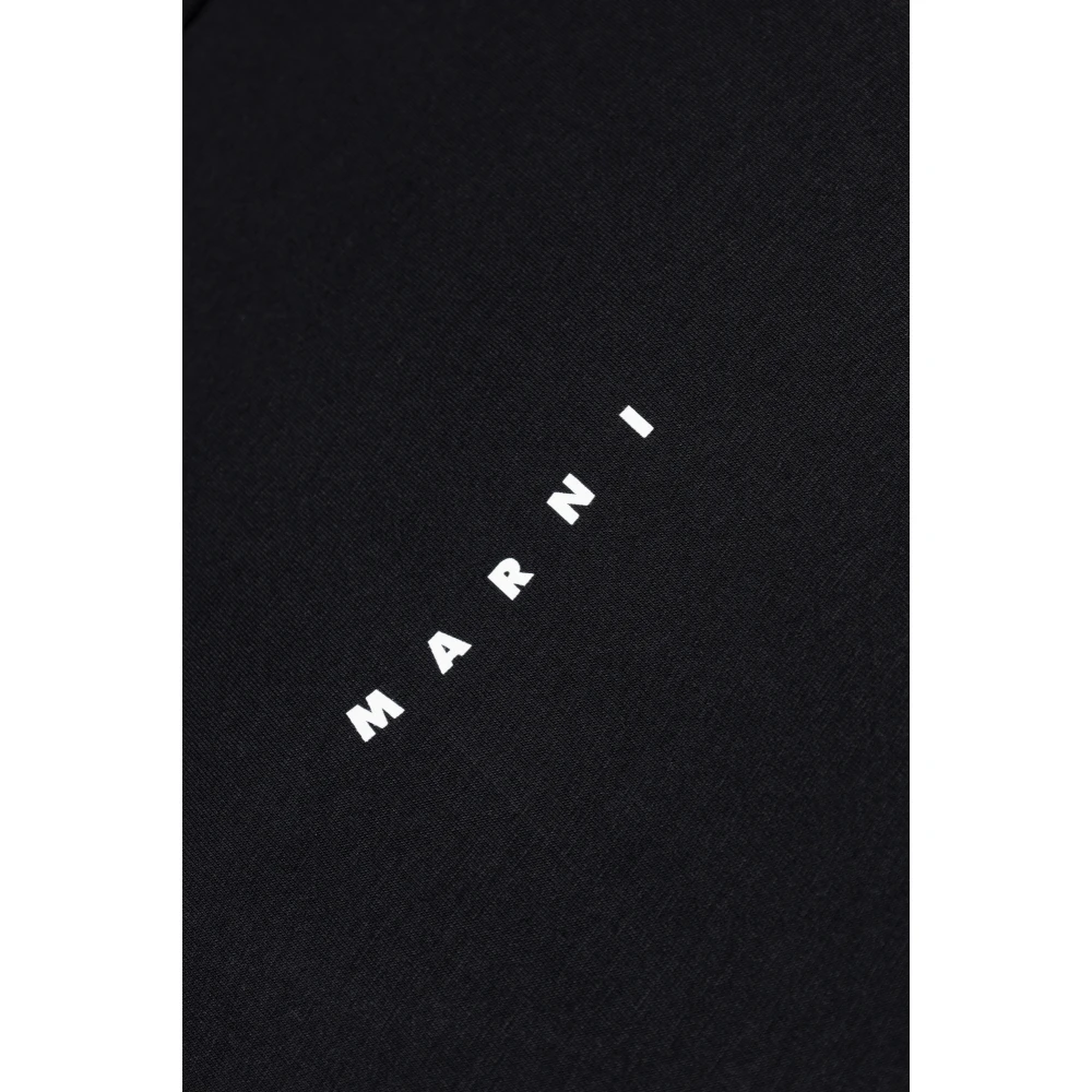 Marni T-shirt met logo Black Heren