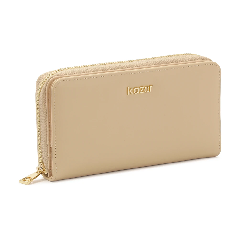 Kazar Beige minimalistisch leren portemonnee Beige Dames