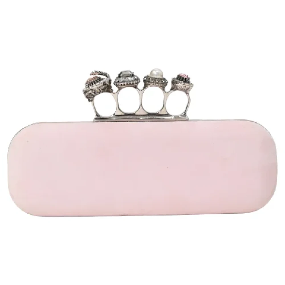 Alexander McQueen Pre-owned Velvet clutches Pink Dames