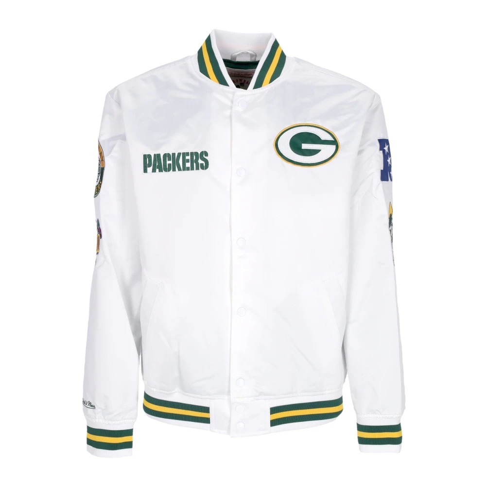Mitchell & Ness Green Bay Packers Bomberjack White Heren