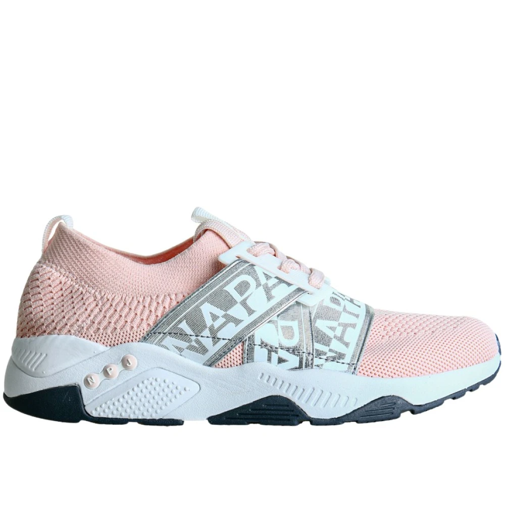 Napapijri Italiaanse Mesh Sneakers Stijlvol Ontwerp Dames Schoenen Roze