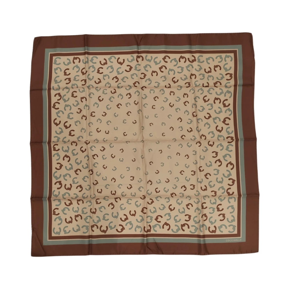 Coccinelle Vrouw Beige Accessoires Dames, One Size, Zijden Sjaal