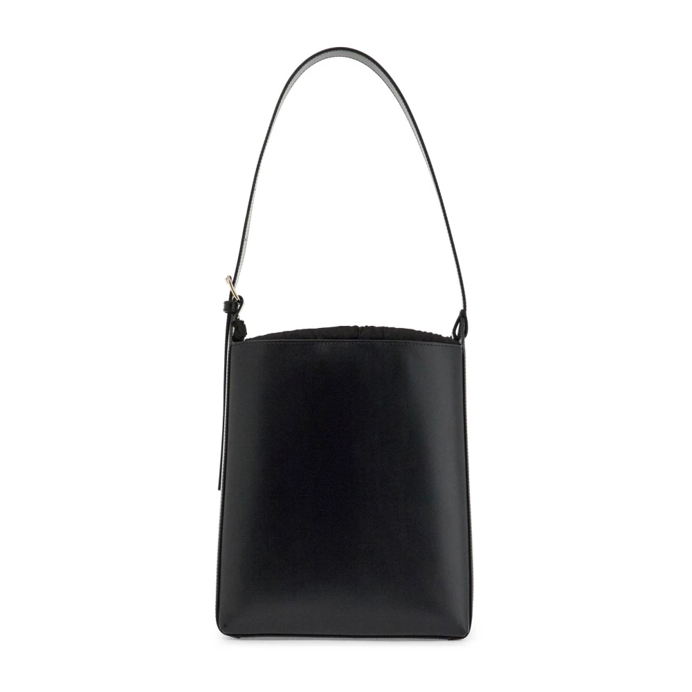 A.p.c. Zwarte leren crossbodytas met verstelbare band Black Dames