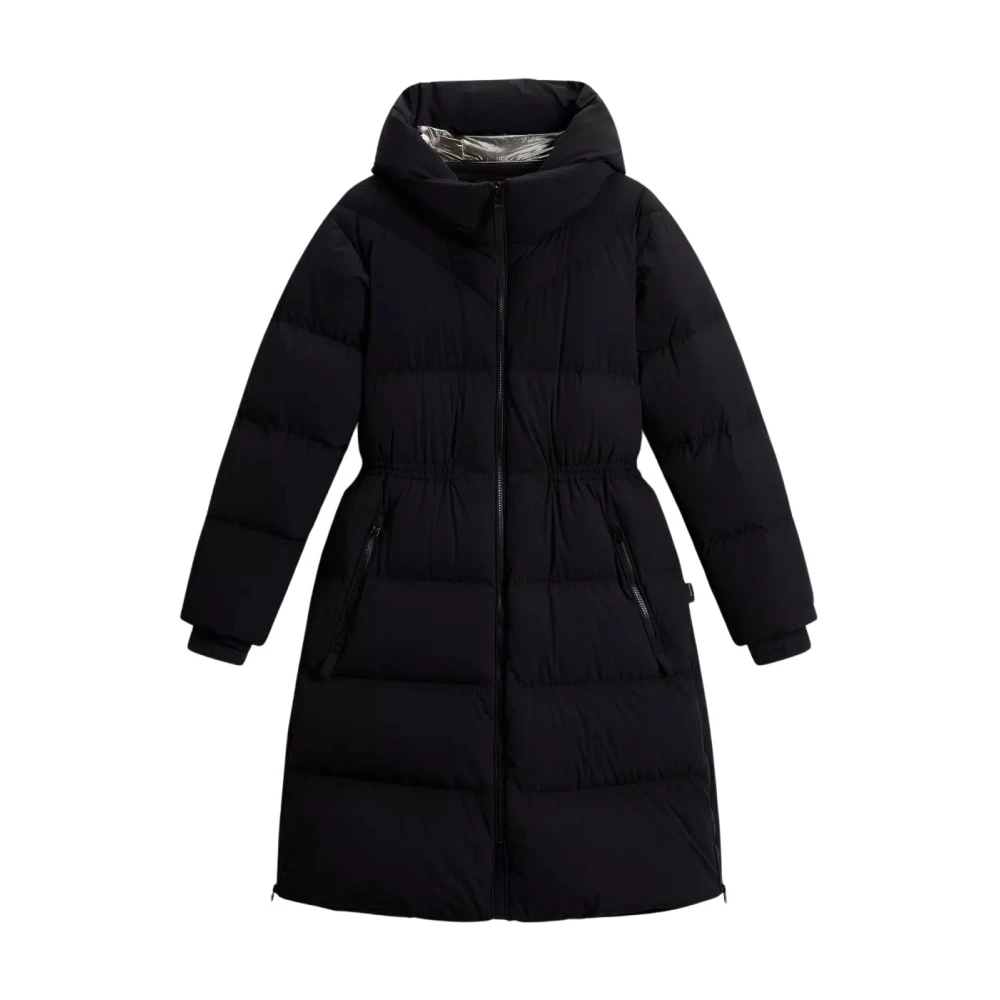 Woolrich Aurora Long Down Stretch Parka Black, Dam