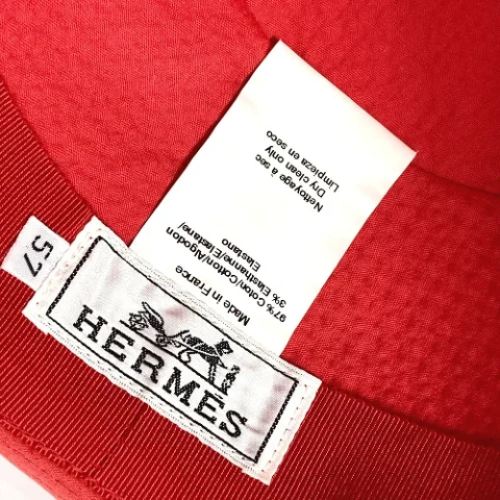 Hermès Vintage Pre-owned Cotton hats Red Dames
