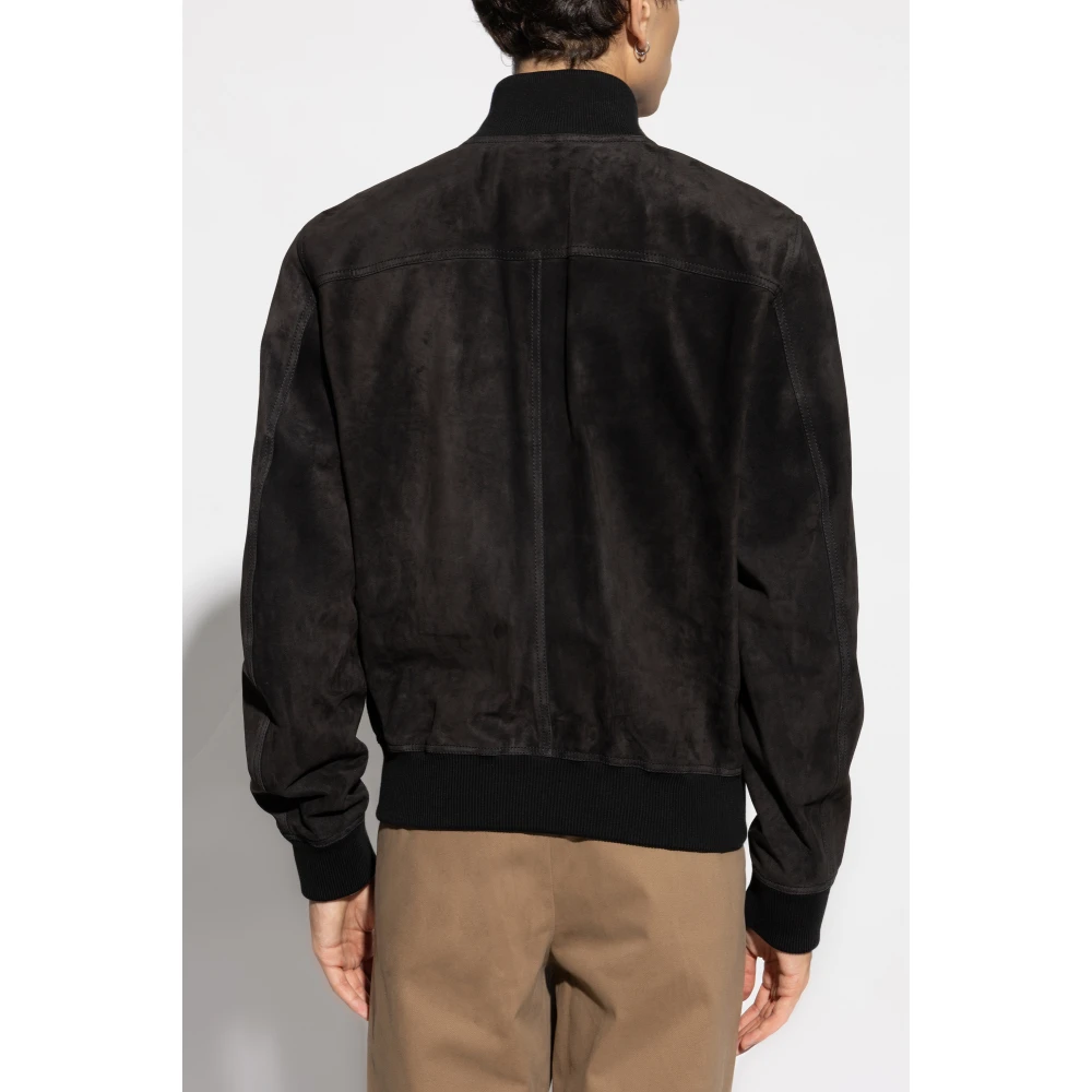 Dolce & Gabbana Leren jas Black Heren