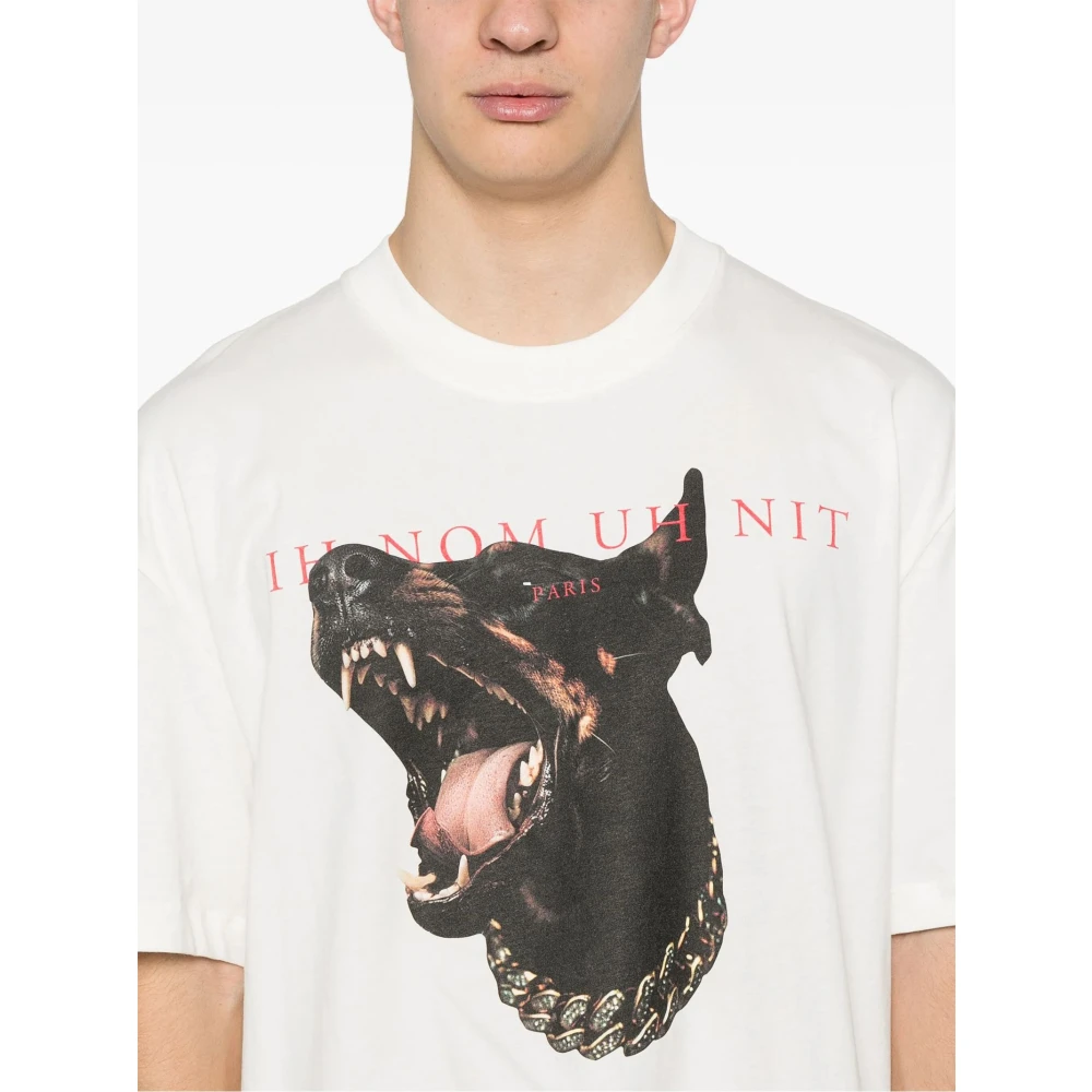IH NOM UH NIT Wit Logo Print Katoenen T-shirt White Heren