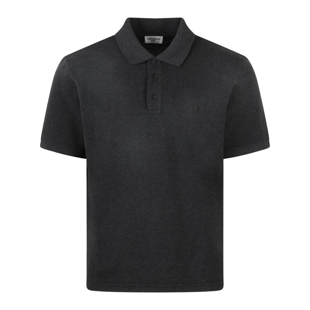 Saint Laurent Cassandre Polo Shirt Black Heren