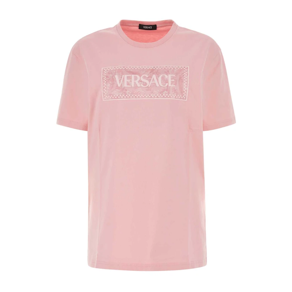 Versace Roze katoenen T-shirt Pink Dames