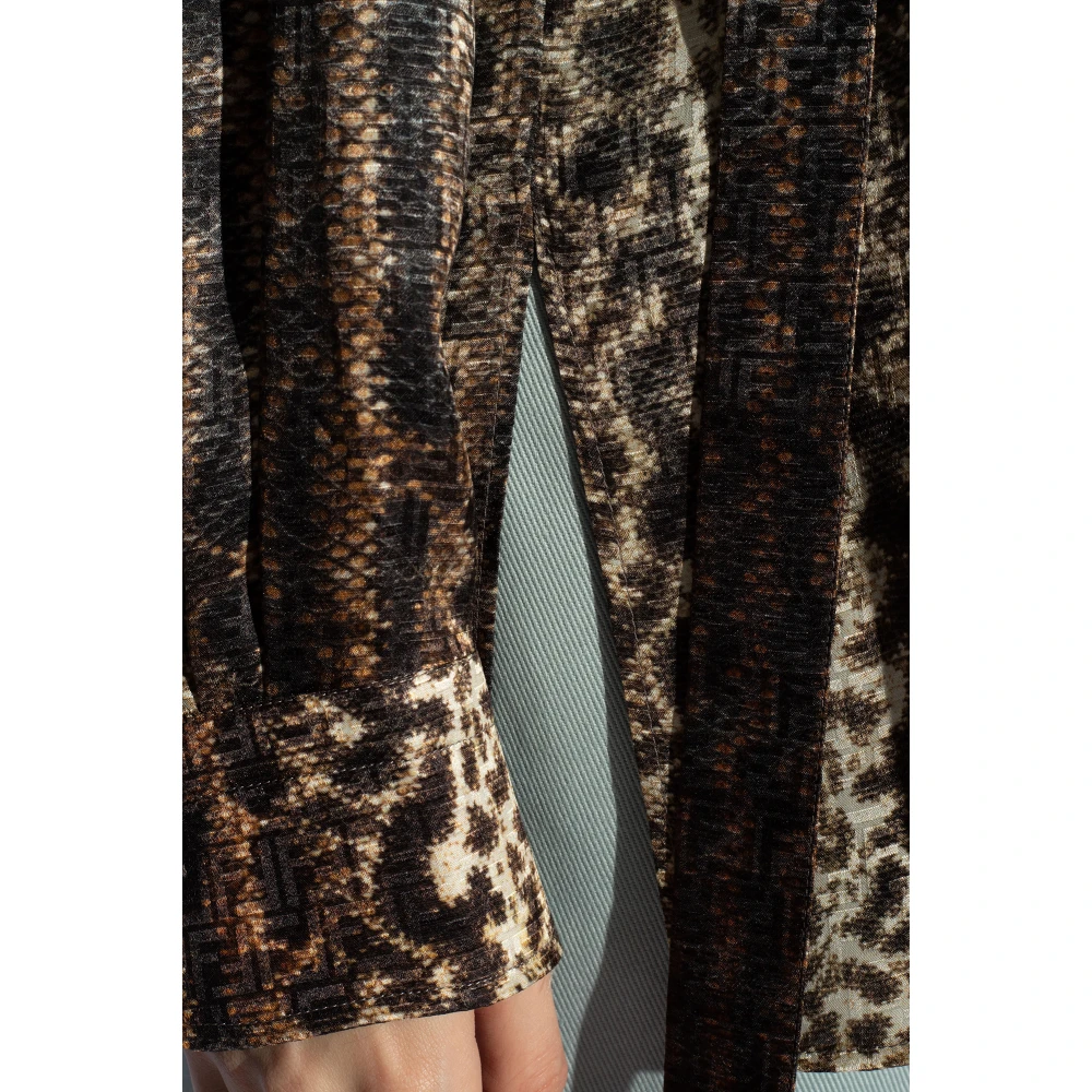 Fendi Zijden shirt met monogram Multicolor Dames