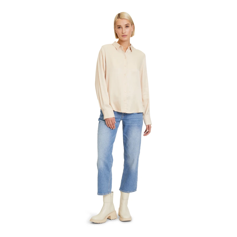 Betty & Co Lange mouwen blouse Beige Dames