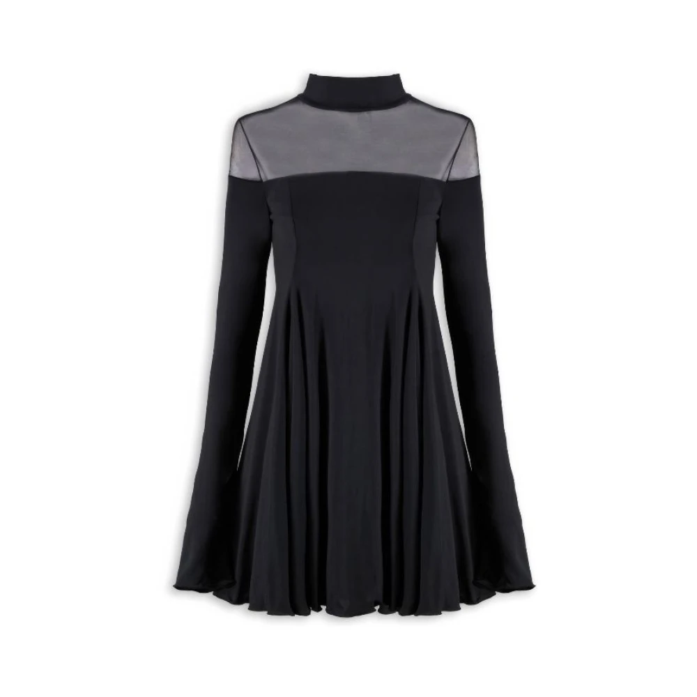 Aniye By Zwarte Mini Jurk met Wijd Uitlopende Rok Black Dames